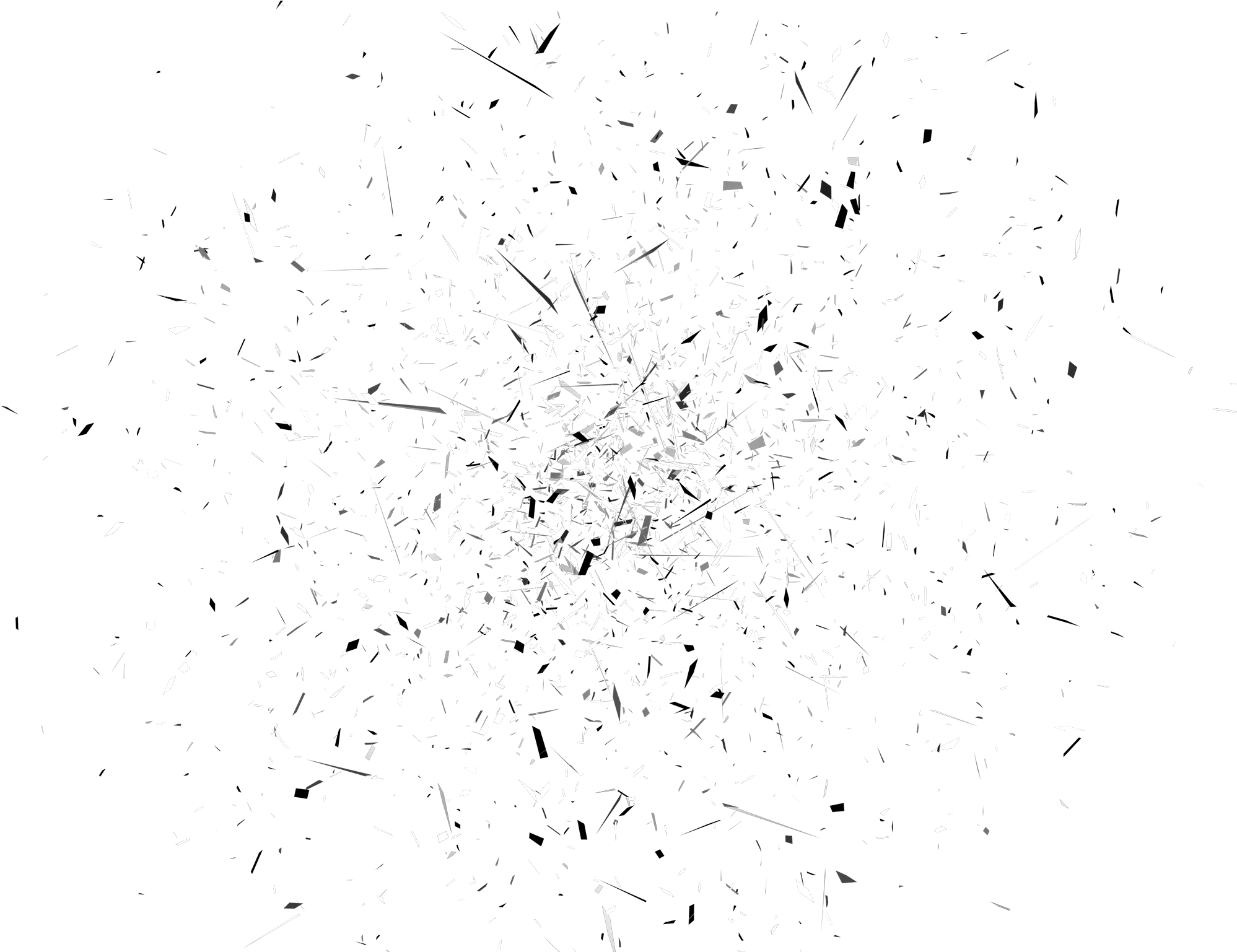 Exploding Glass Particles PNG Image