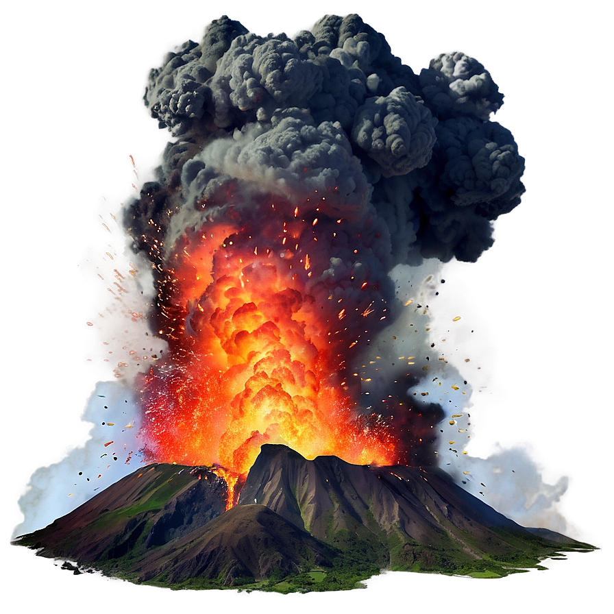 Exploding Volcano Png 06132024 PNG Image