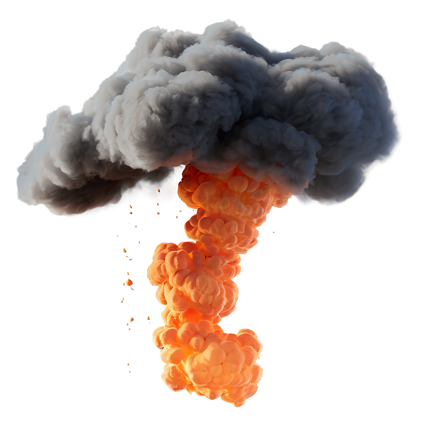 Explosive Orange Smoke Detail Png Kqd71 PNG Image