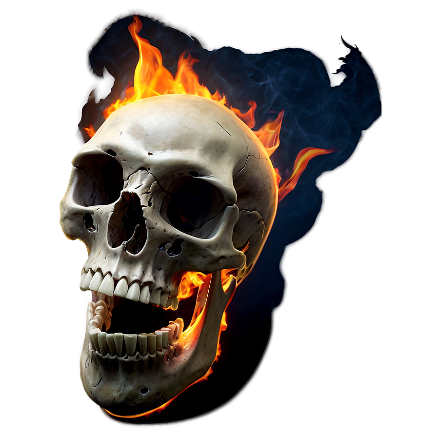 Explosive Skull Flame Png 06252024 PNG Image