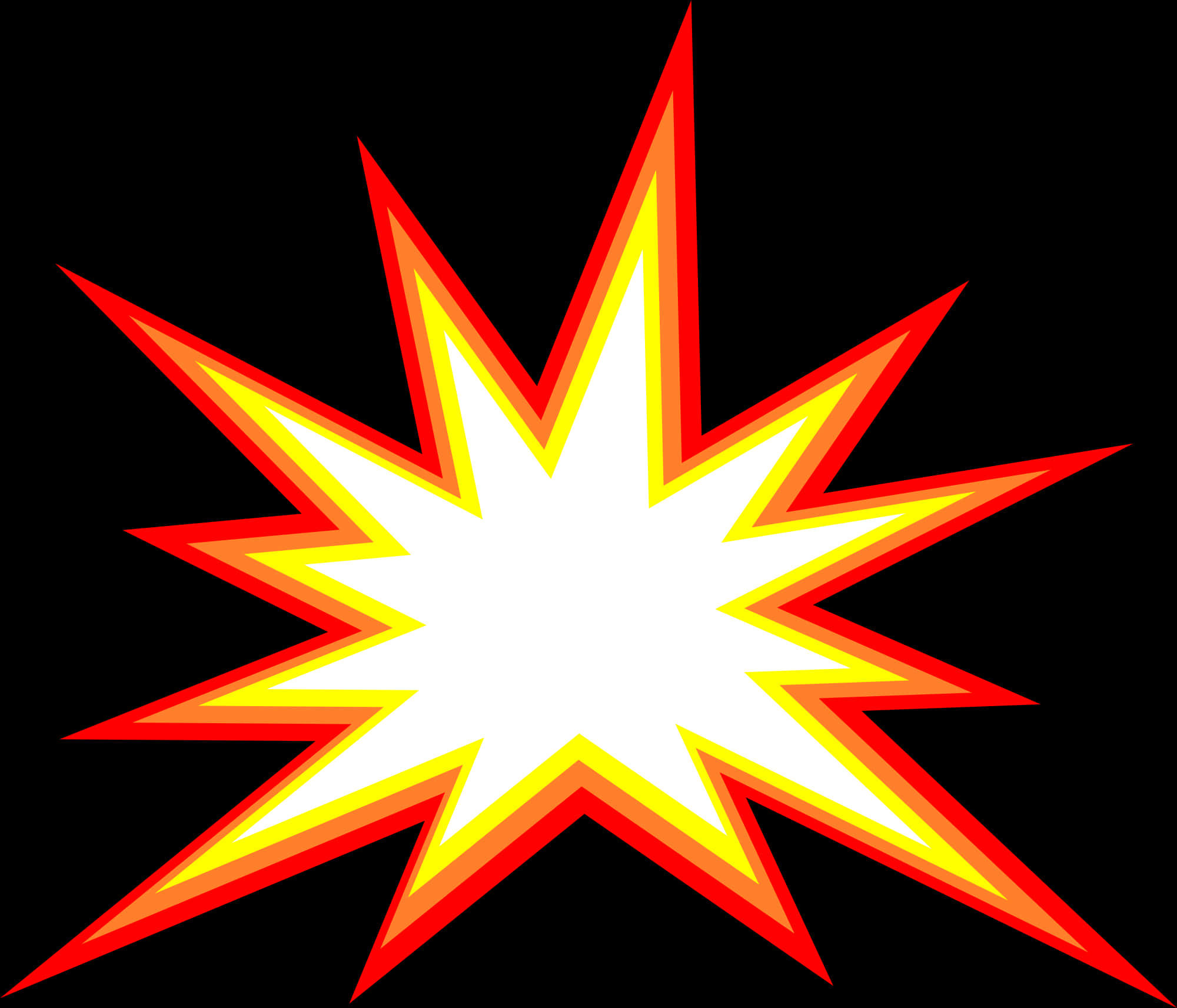 Explosive Starburst Graphic PNG Image