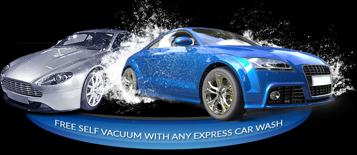 Express Car Wash Promotion Banner PNG Image