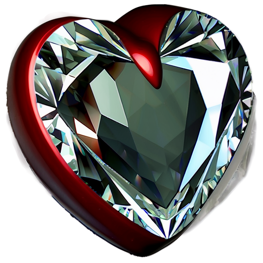 Exquisite Diamond Heart Detail Png Jmc PNG Image