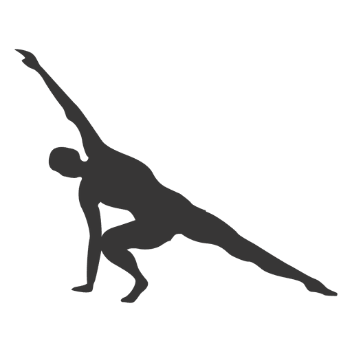 Extended_ Triangle_ Pose_ Silhouette PNG Image