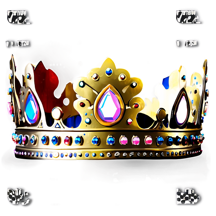 Extravagant Golden Crown Png Jsl80 PNG Image