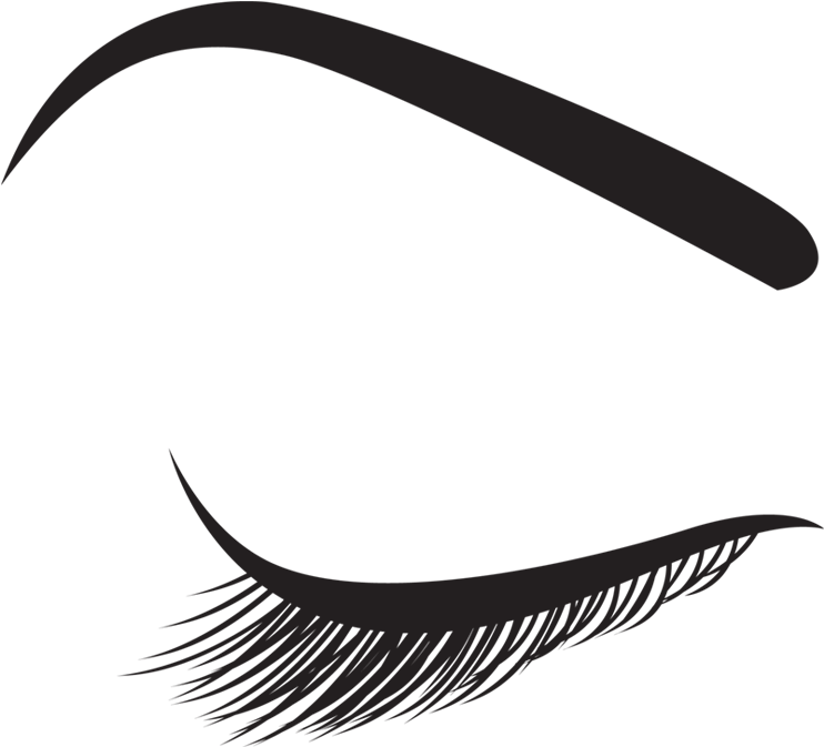 Eyebrowand Eyelash Silhouette PNG Image