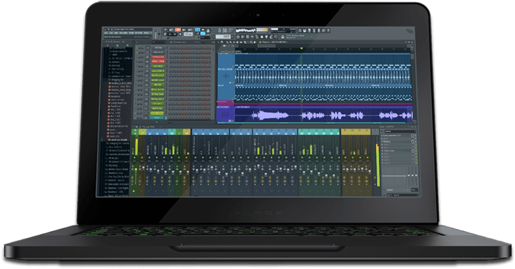 F L Studio Software Interfaceon Laptop PNG Image
