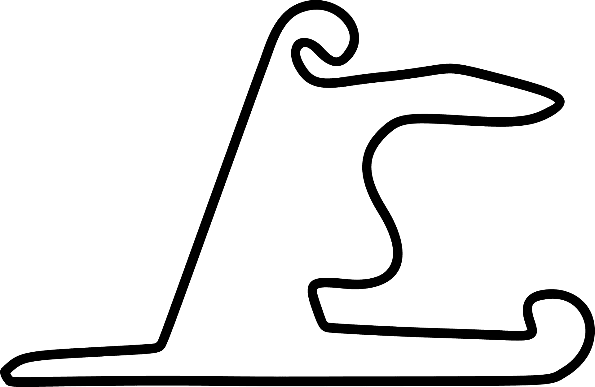 F1 Circuit Outline Silhouette PNG Image