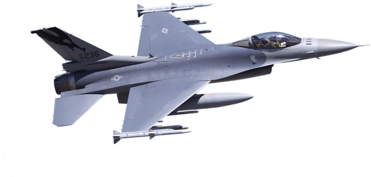 F16_ Fighting_ Falcon_ In_ Flight PNG Image