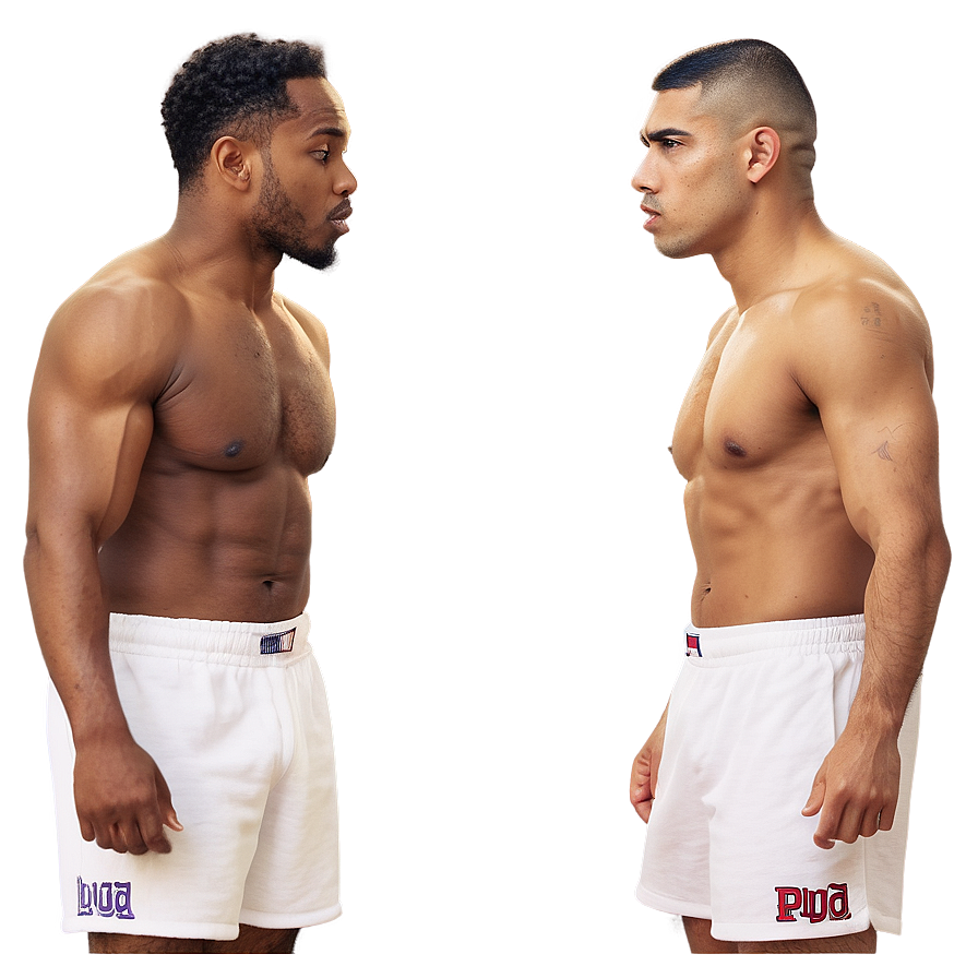 Face Off_ Athletes_ Staring_ Contest PNG Image