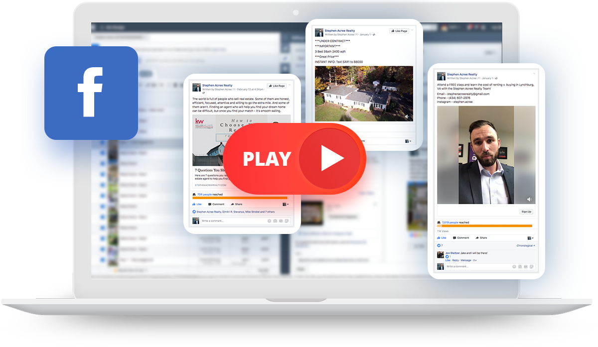 Facebook Ads Video Play Button PNG Image