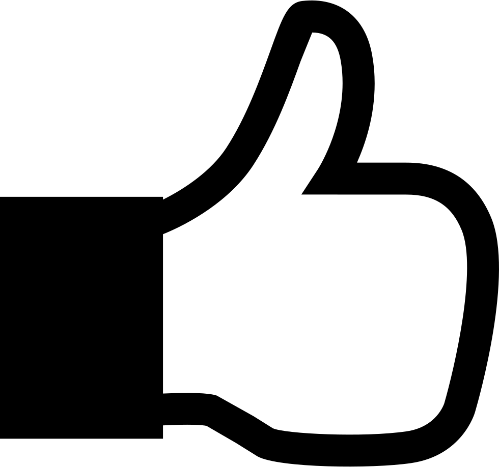 Facebook Black Like Icon PNG Image