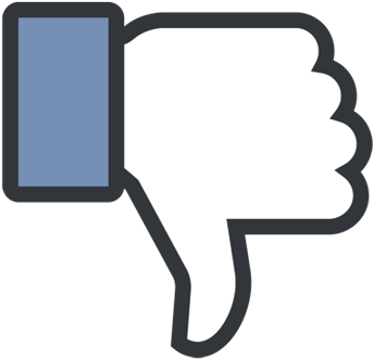 Facebook Dislike Thumb Down PNG Image