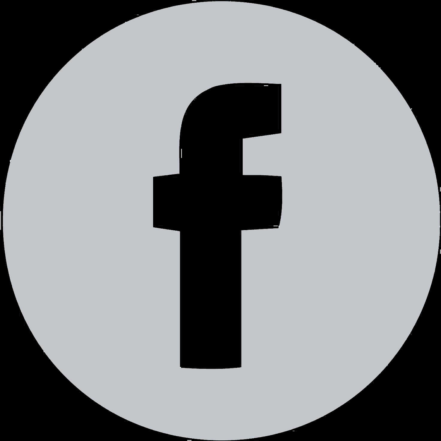 Facebook Icon Blackand White PNG Image