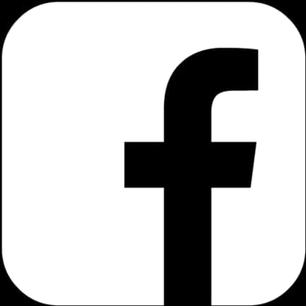 Facebook Icon Blackand White PNG Image