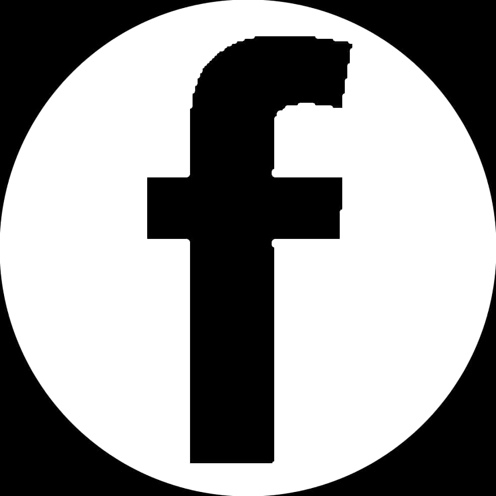 Facebook Icon Blackand White PNG Image