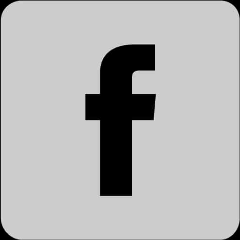 Facebook Icon Blackand White PNG Image