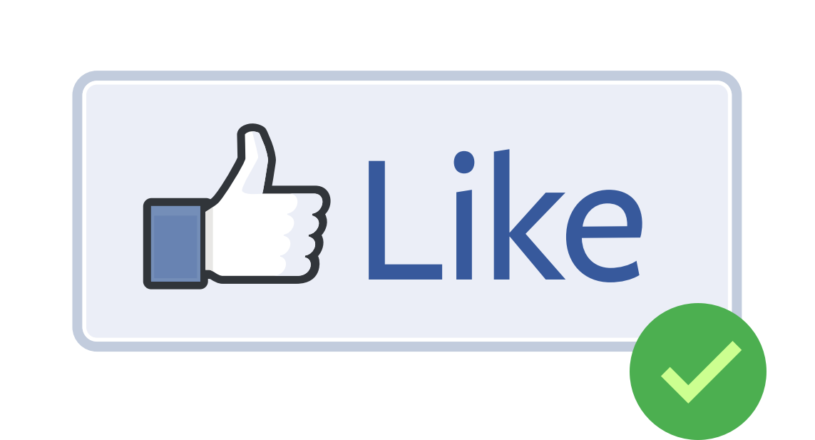 Facebook Like Button Verified PNG Image