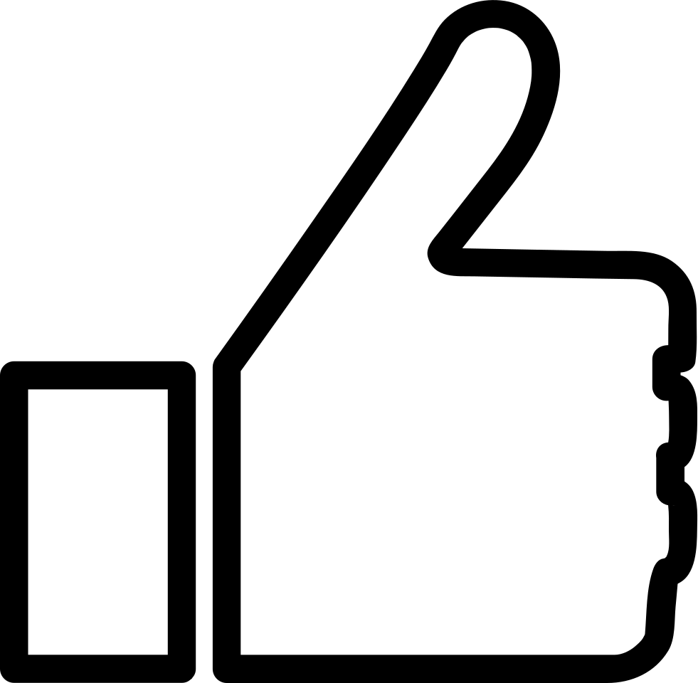 Facebook Like Icon Silhouette PNG Image