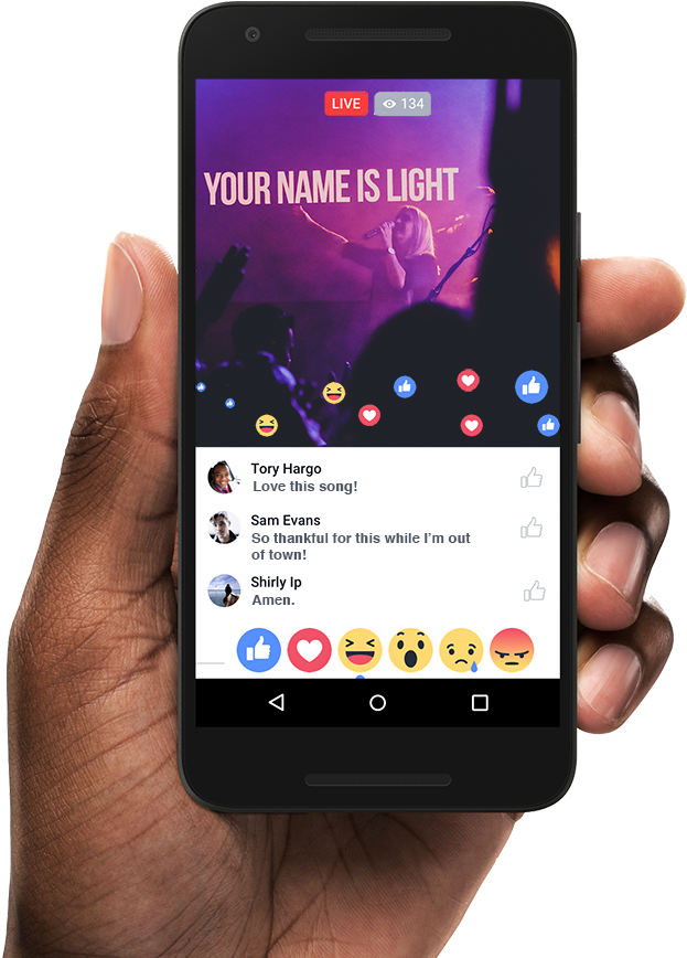 Facebook Live Streaming Concert Experience PNG Image