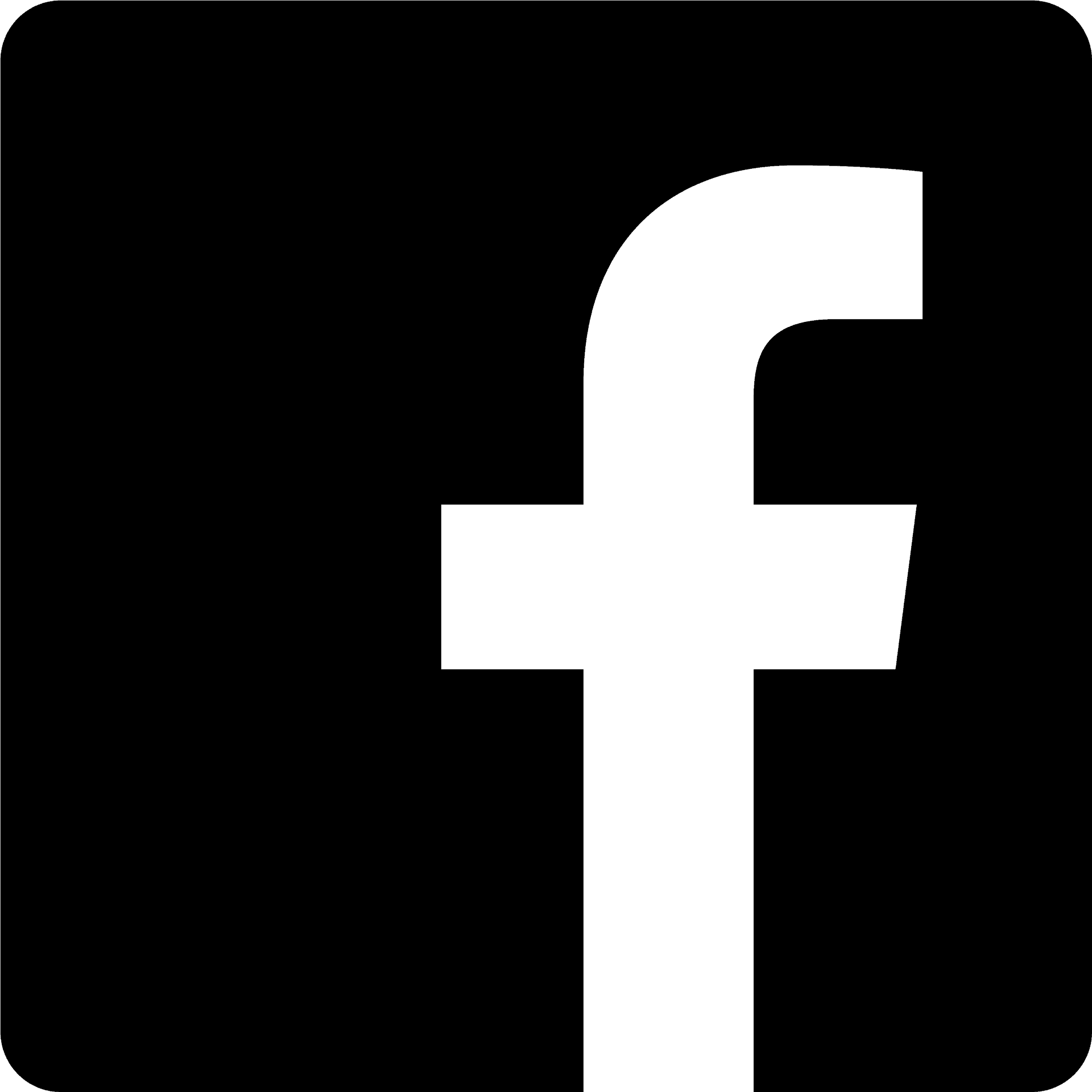 Facebook Logo Black Background PNG Image