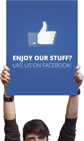 Facebook Promotion Sign Held Up PNG Image