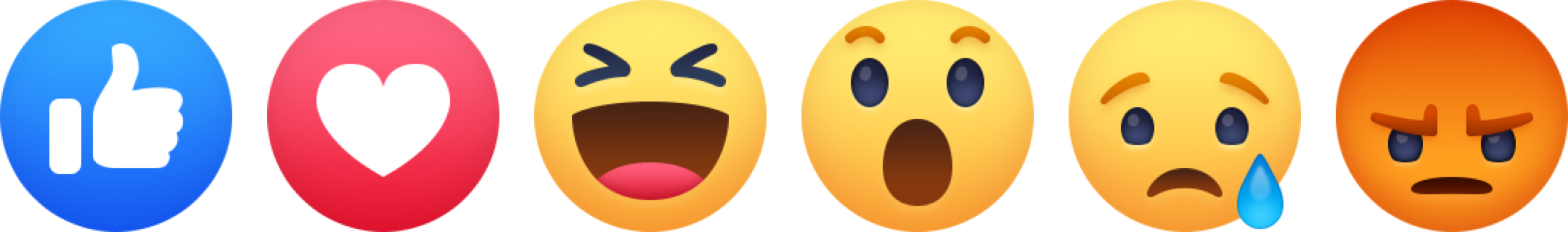 Facebook Reactions Emojis PNG Image