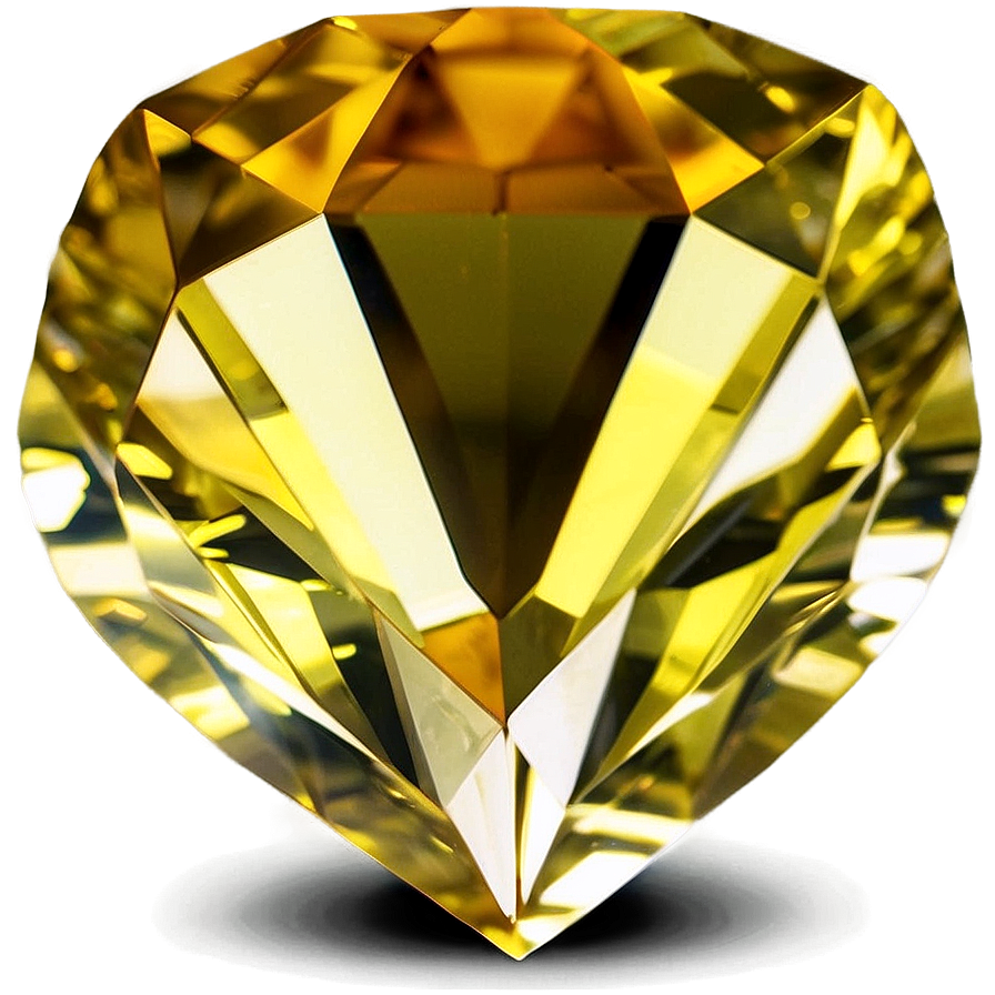 Faceted Citrine Jewel Png 17 PNG Image