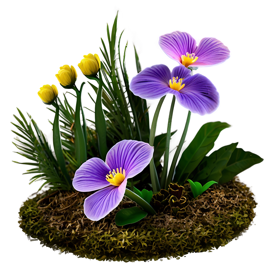 Fairy Garden Flowers Png 04292024 PNG Image