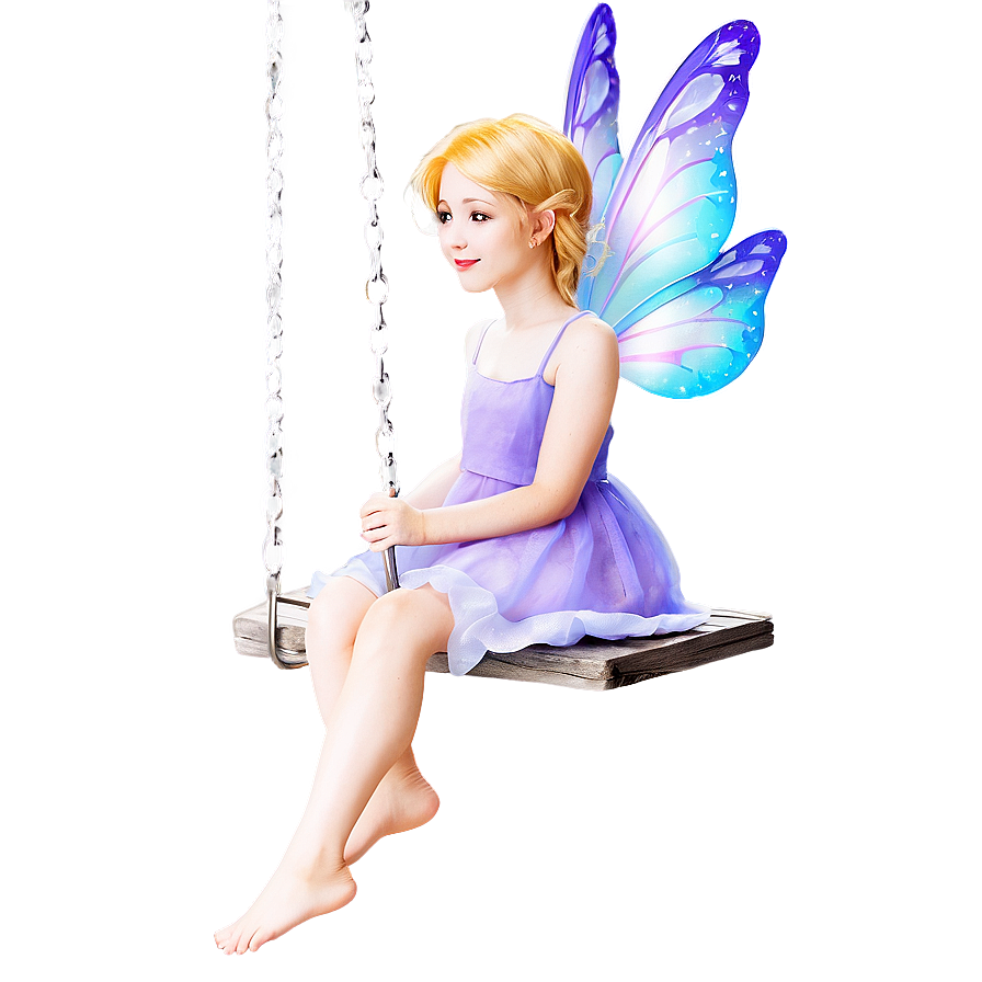 Fairy On A Swing Png 05062024 PNG Image