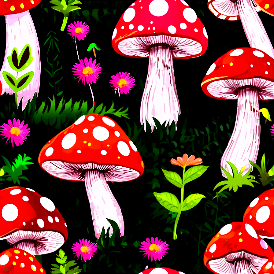 Fairy Tale Mushrooms Png 05242024 PNG Image