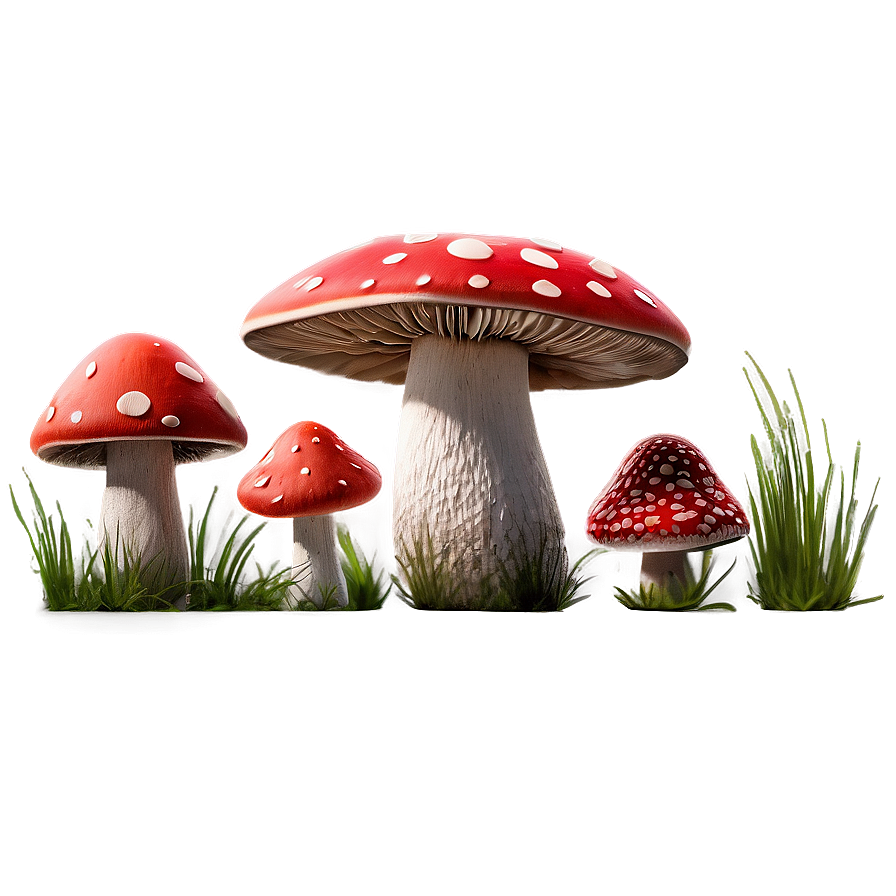 Fairy Tale Mushrooms Png Klt PNG Image