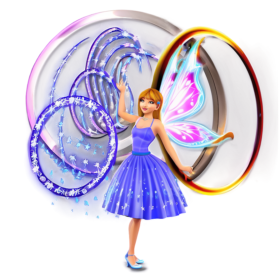 Fairy With Magic Circle Png Kfw54 PNG Image