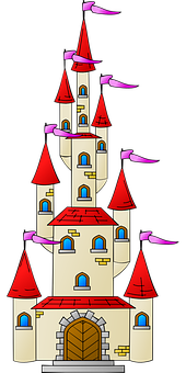 Fairytale Castle Illustration PNG Image