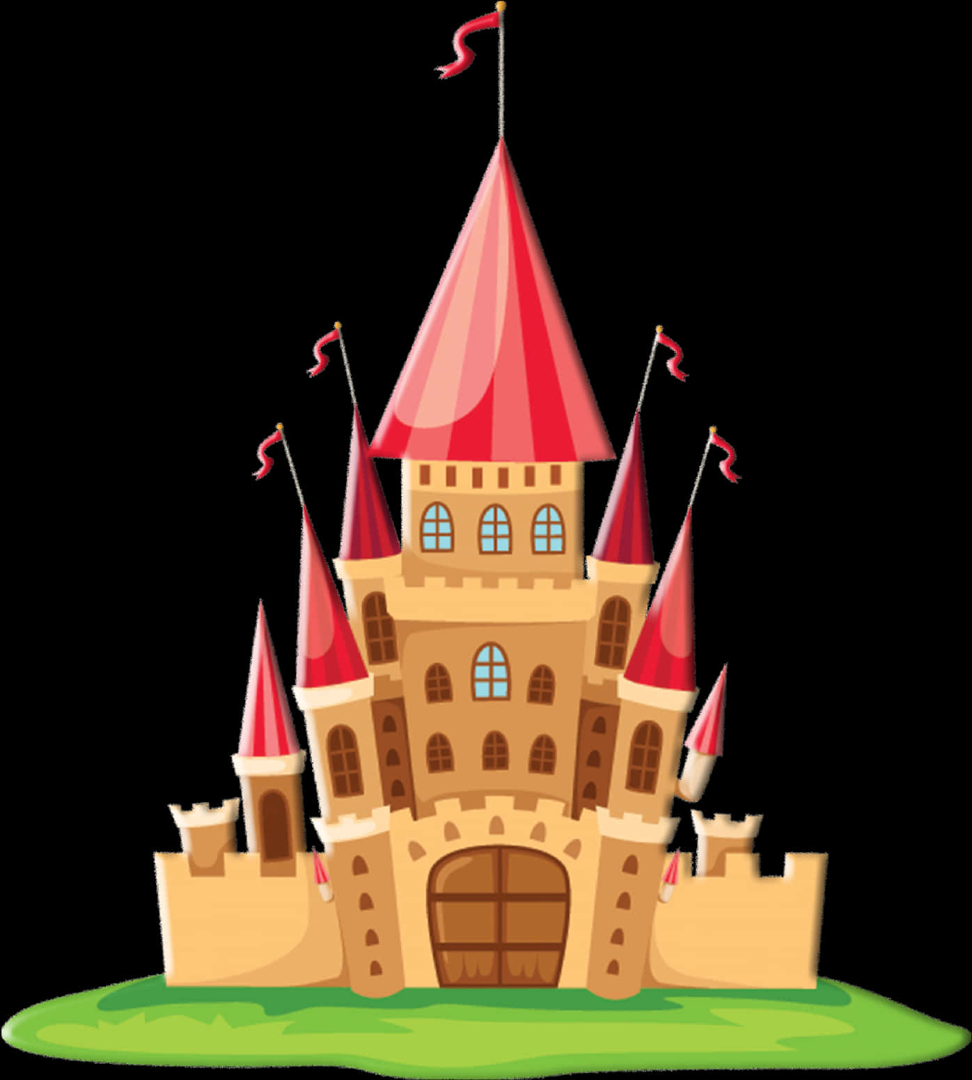 Fairytale Castle Illustration PNG Image