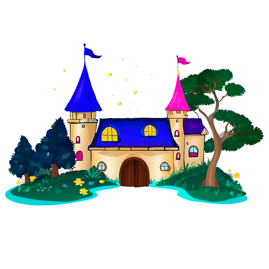 Fairytale Castle Night Png Bln10 PNG Image