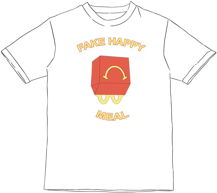 Fake Happy Meal T Shirt Design PNG Image