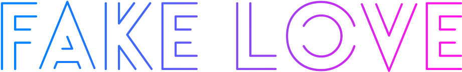 Fake Love Neon Sign PNG Image