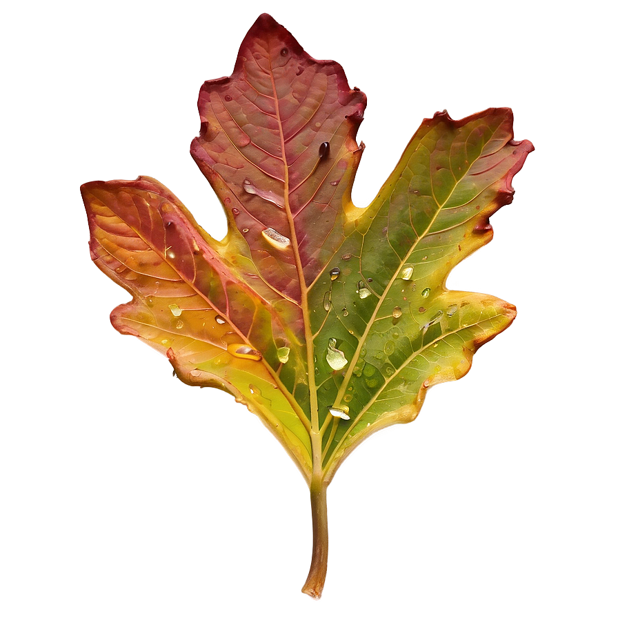 Fall Leaf With Dew Png 05252024 PNG Image