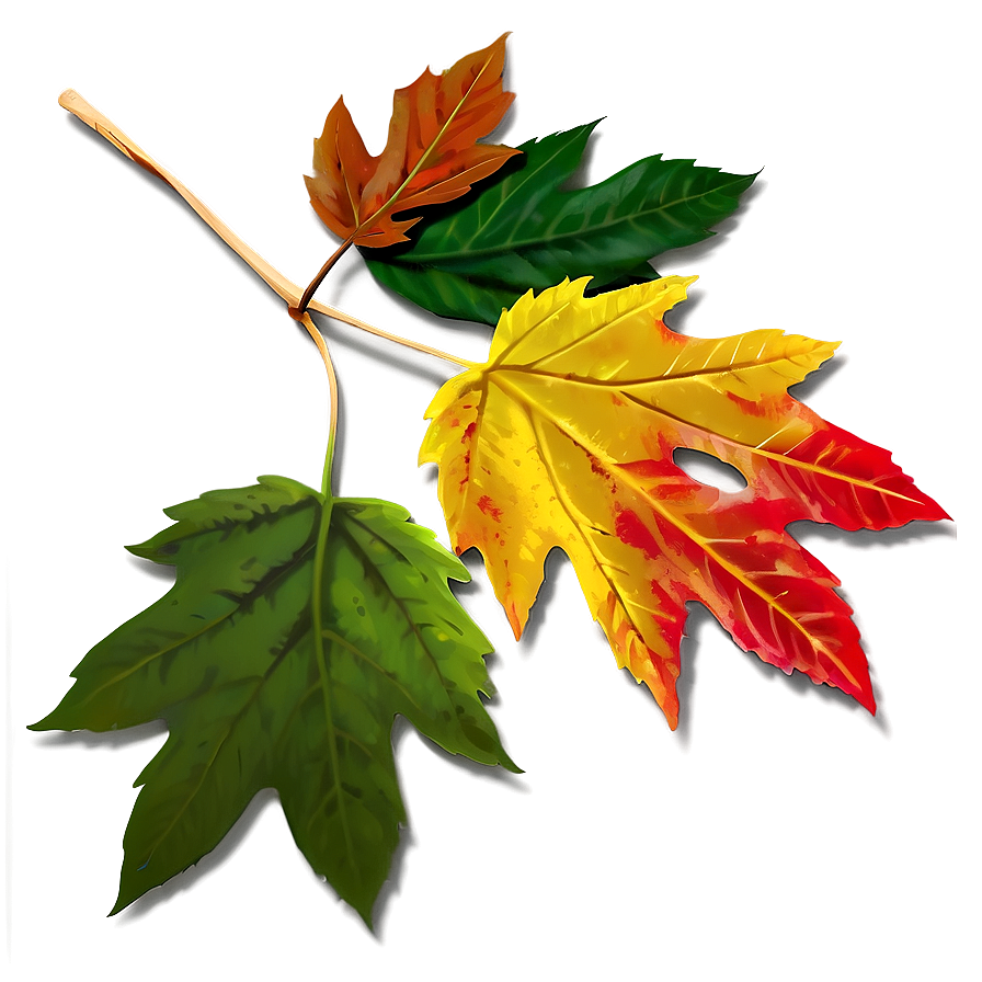 Fall Leaf With Shadow Png Nod PNG Image