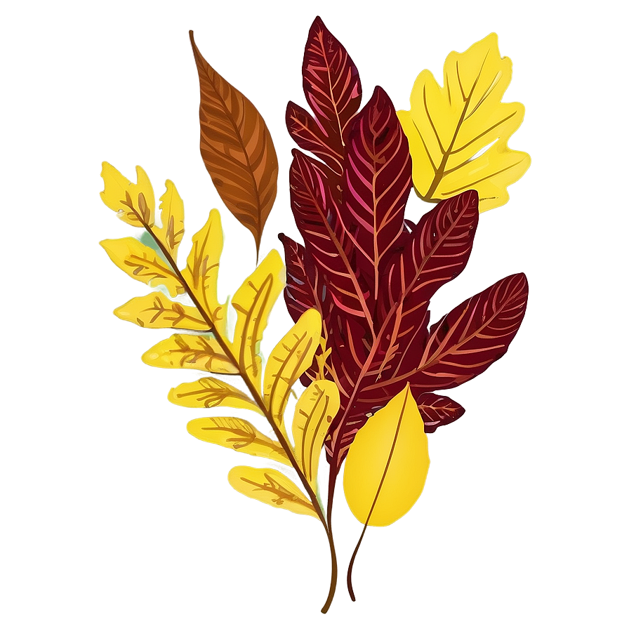 Fall Leaves Arrangement Png Aax31 PNG Image