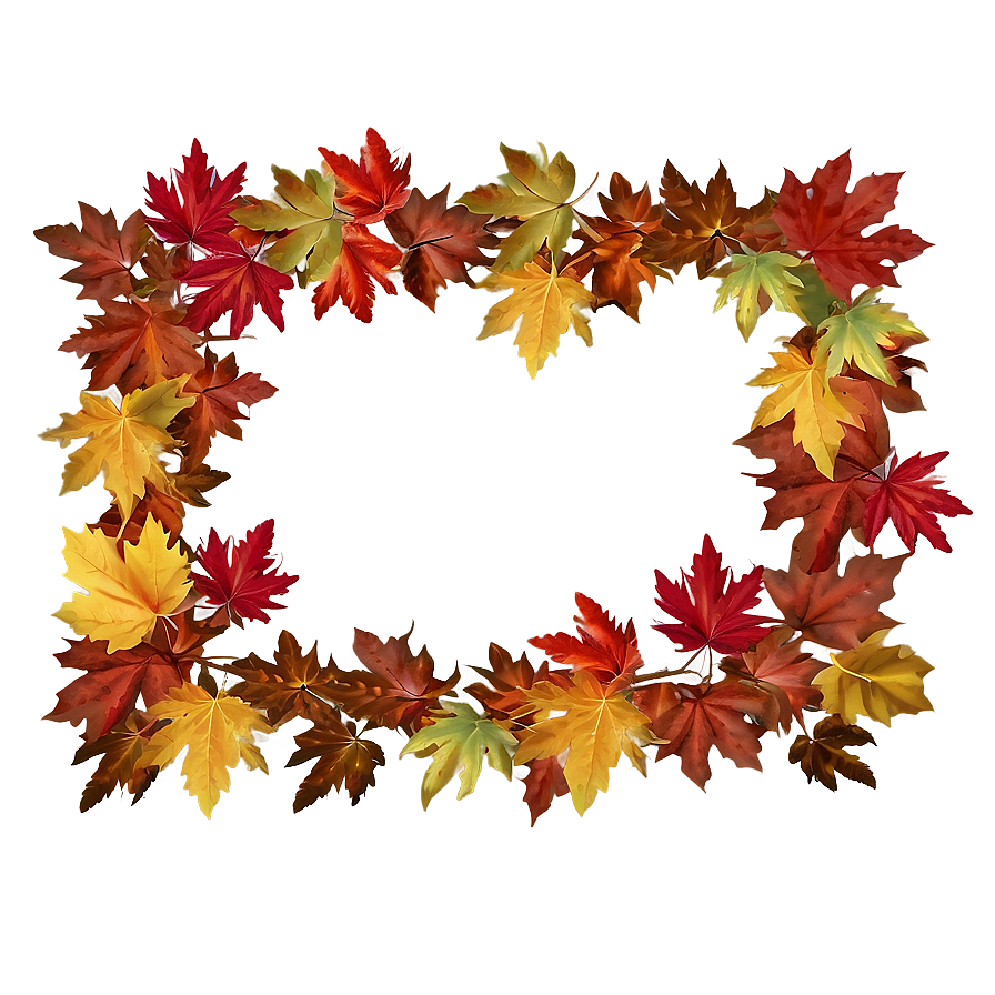 Fall Leaves Frame Png Wui25 PNG Image