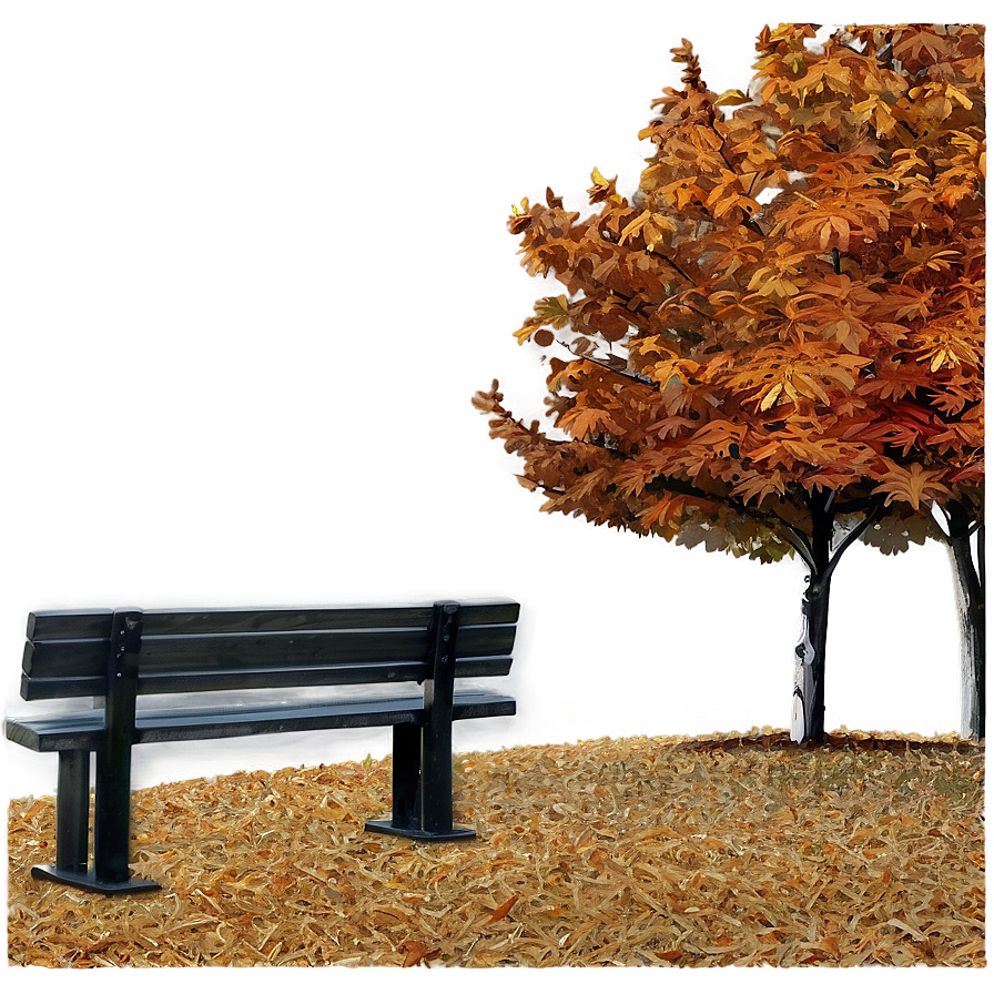 Fall Trees And Bench Png 87 PNG Image