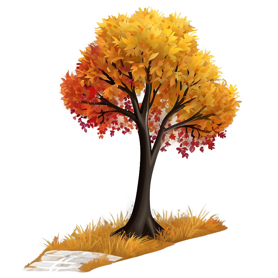 Fall Trees And Footpath Png 83 PNG Image