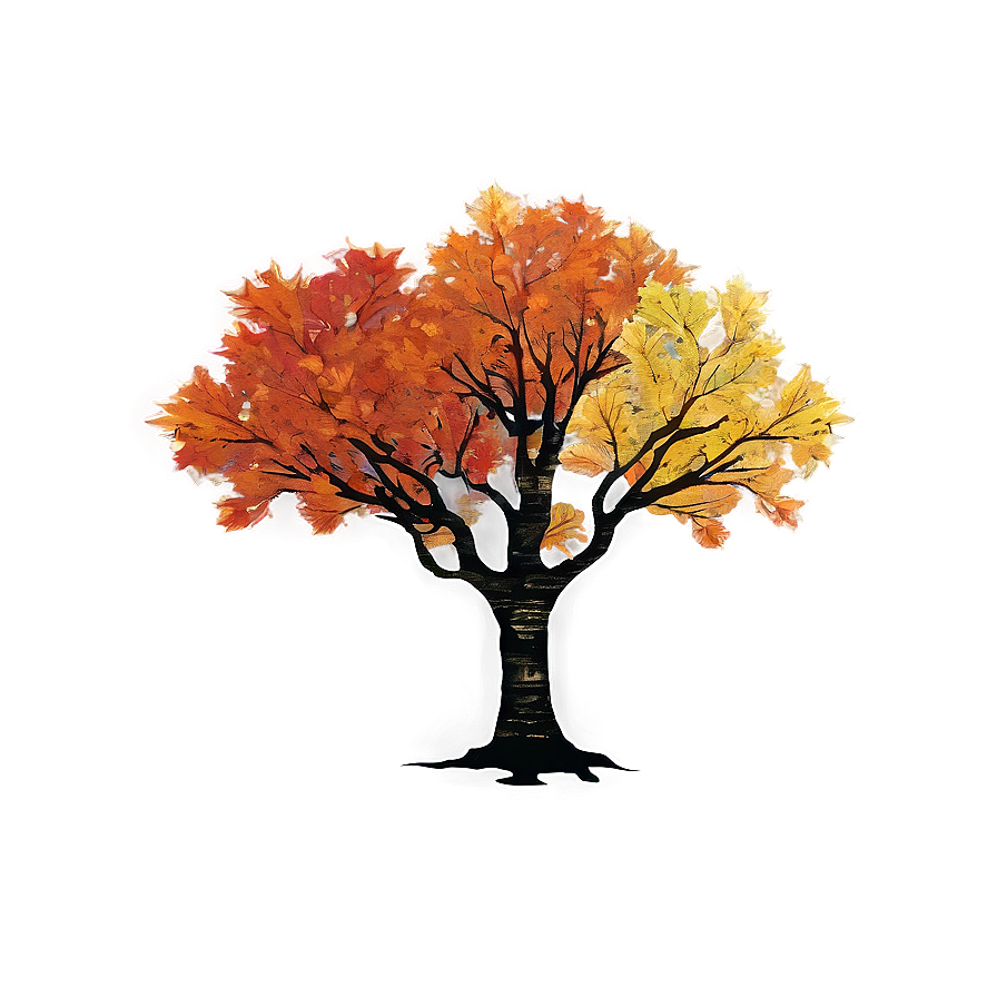 Fall Trees Silhouette Sunset Png Lso93 PNG Image