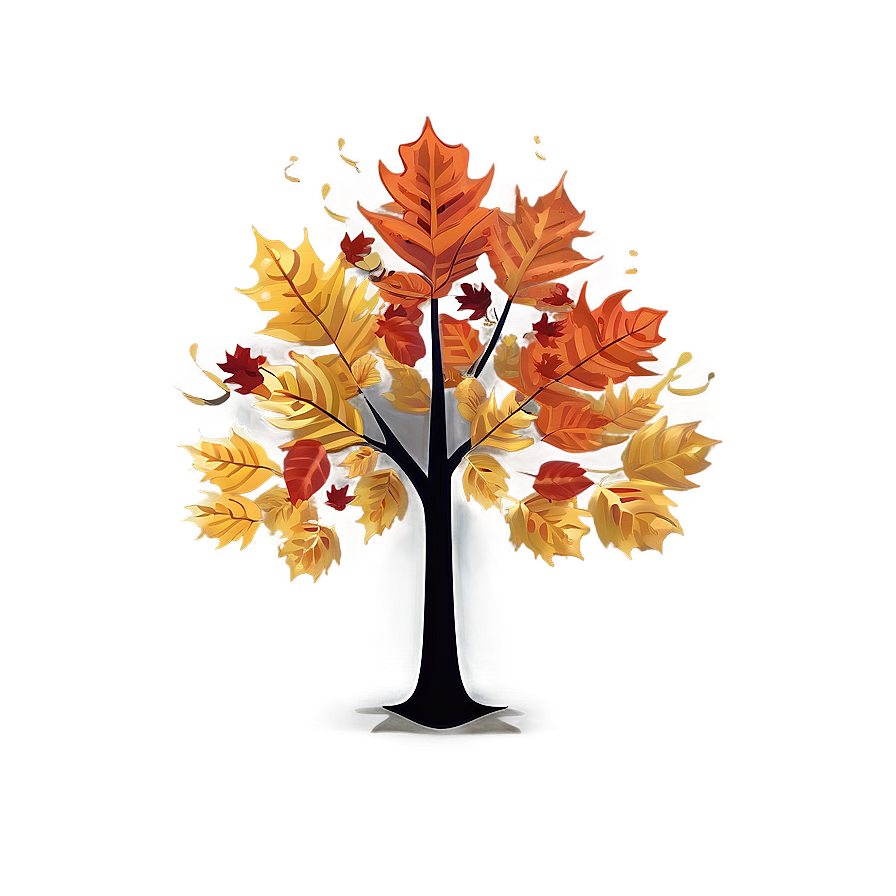 Fall Trees With Falling Leaves Png 21 PNG Image