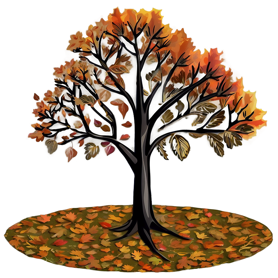 Fall Trees With Farmhouse Png 90 PNG Image