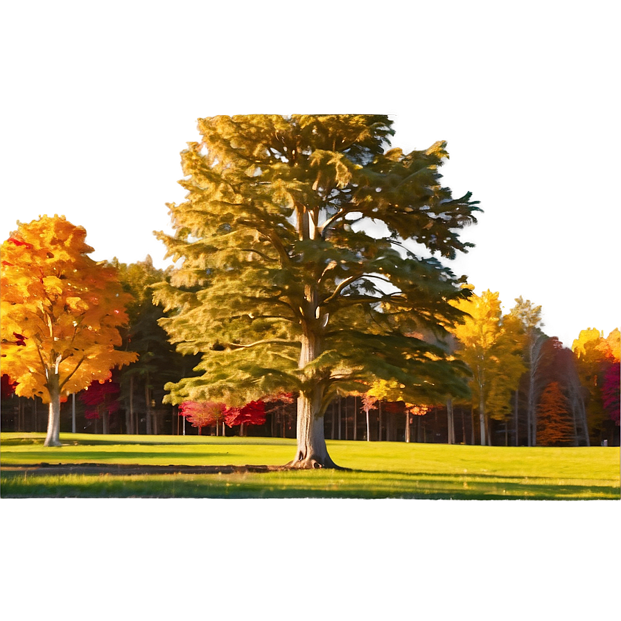 Fall Trees With Sunbeams Png 41 PNG Image