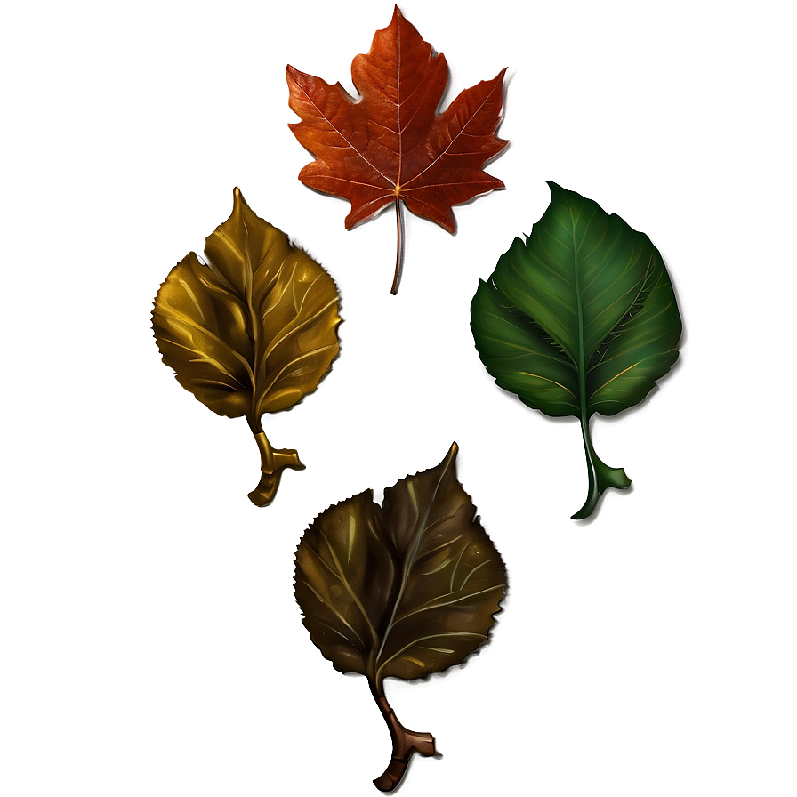 Fallen Leaves Corner Embellishments Png Scj PNG Image