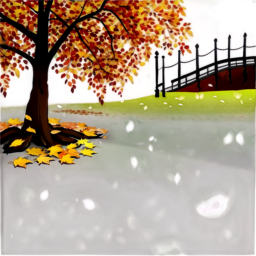 Fallen Leaves In The Park Png Cwp PNG Image